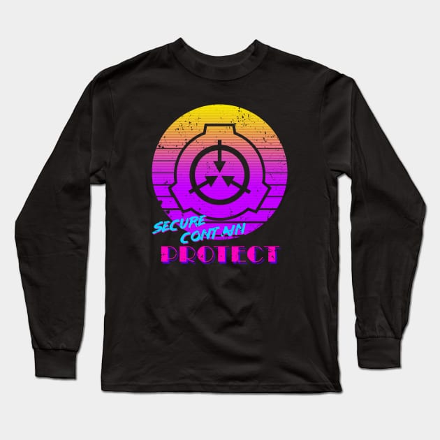 SCP Retro - alternate Long Sleeve T-Shirt by CCDesign